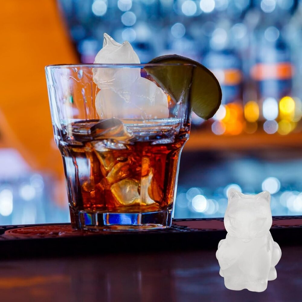 Cat Ice Cube Tray Mold - 3d Cat Shape Ice Cube Trays, Cute Ice Cube Molds For Wh View 2